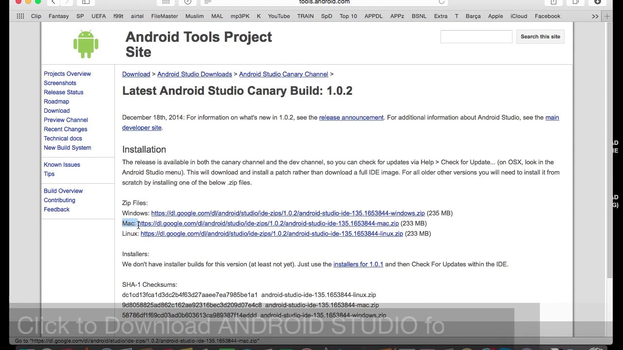 Android studio for mac